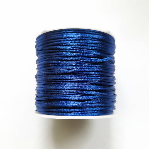 Saténová šnúra 1mm-cca 30m (modrá kobalt)