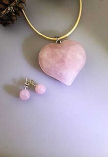 Sady šperkov - ruženín veľké srdce a náušnice, VÝPREDAJ - 16157136_