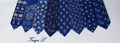 kravata folk "modrotlač" rôzne varianty