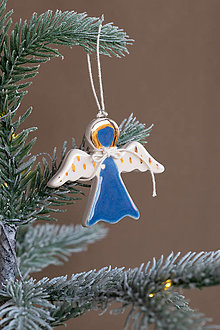 Dekorácie - Keramická vianočná ozdoba Anjel - 16160234_