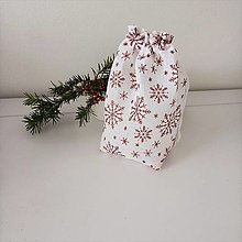 Úžitkový textil - Vianočné vrecko (Biela) - 16159539_