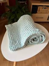 Detský textil - Ručně pletená žinylková deka pro miminko - 16158092_