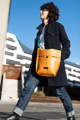 Pánske tašky - UNISEX T/03 kožená messenger taška - 16159430_