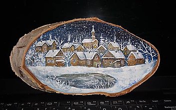Obrazy - Na dedinku tíško sneží... - 16162636_
