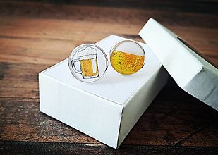 Pánske šperky - Manžetové gombíky ,,pivko" - 16161188_