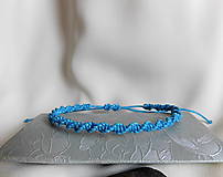 Náramky - šnúrkový točený náramok modrý - 16163356_