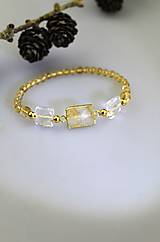 Náramky - Royal bracelet - náramok citrín krištál a striebro korálky - 16162975_