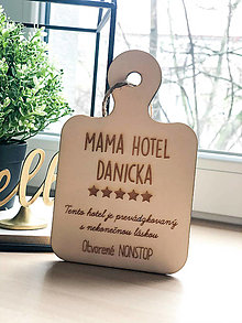Dekorácie - Lopárik Mama Hotel (Vygravírované) - 16160435_