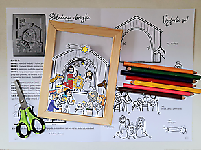 Papiernictvo - Kreatívna sada pre deti - skladací obrázok - Betlehem - 16161216_