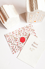 Papiernictvo - Pozdrav z ručného papiera "ľúbivé Vianoce" - 16160586_