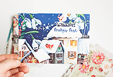 Papier - Pohľadnica "Frohes Fest" - 16160694_