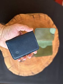 Peňaženky - Kožená peňaženka NO.1  (Modrá) - 16162996_