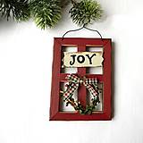 Polotovary - Vianočné drevené okienko-dekorácia - 16160738_