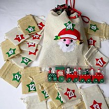 Dekorácie - Textilný adventný kalendár + hračka - 16161038_