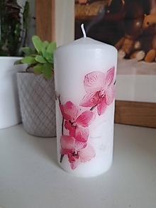 Sviečky - Sviečka Ružová orchidea - 16163061_