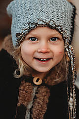Čiapky, čelenky, klobúky - Dámska/detská pletená čiapka "Rýchly šíp" - 16164041_