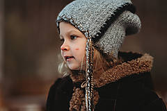 Čiapky, čelenky, klobúky - Dámska/detská pletená čiapka "Rýchly šíp" - 16164042_