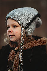 Čiapky, čelenky, klobúky - Dámska/detská pletená čiapka "Rýchly šíp" - 16164043_