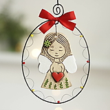 Dekorácie - vianočný anjelik so srdiečkom - 16164262_