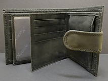 Pánske tašky - Pánska kožená peňaženka s gravírovaním:s venovaním, s textom-vlastný text/logo/iniciály  ČIERNA - 16165395_