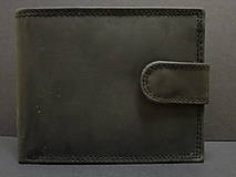 Pánske tašky - Pánska kožená peňaženka s gravírovaním:s venovaním, s textom-vlastný text/logo/iniciály  ČIERNA - 16165398_