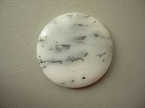 Minerály - Kabošon - dendritický opál 34 mm, č.4f - 16166819_