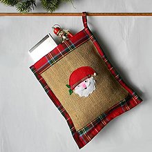 Úžitkový textil - Vianočné vrecko s Dedom Mrázom - 16166088_