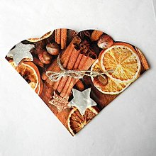 Papier - Škorica-pomaranč-medovník - servítka - 16166771_