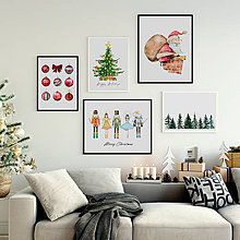 Obrazy - Vianočná dekorácia na stenu Vianočný obrázok Obraz do obývačky - 16164683_