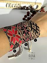 Náramky - Náramky "Efekt tattoo" tkané z rokajlových korálok Preciosa, slovanský etnický ornament,ručná výroba - 16164774_