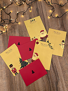 Papier - Vianočný listový set "List Ježiškovi" (Zlatý Vianočný listový set) - 16164997_