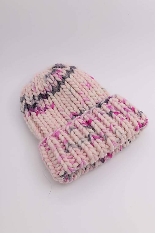 Čiapky, čelenky, klobúky - Chunky čiapka, farba Flamingo - 16167173_