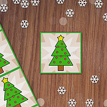 Úložné priestory & Organizácia - Vianočné/zimné nálepky - vianočný stromček - 16165894_
