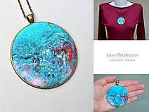 Náhrdelníky - Arttexový prívesok "Podmorský svet" - veľ.XL - 16169183_