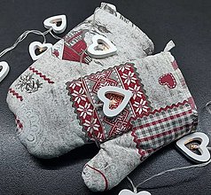 Úžitkový textil - Kuchynské chňapky - vianočný motív - 16170032_