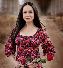 Topy, tričká, tielka - romantická halenka "ROSES ARE RED" No.3 - 16168171_