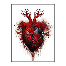 Grafika - Ilustrácia "srdca v ohni" 1 - 16167400_