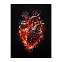 Grafika - Ilustrácia "srdca v ohni" 2 - 16167401_