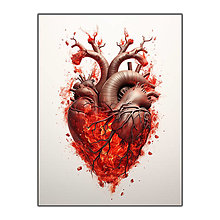 Grafika - Ilustrácia "srdca v ohni" 2 - 16167402_