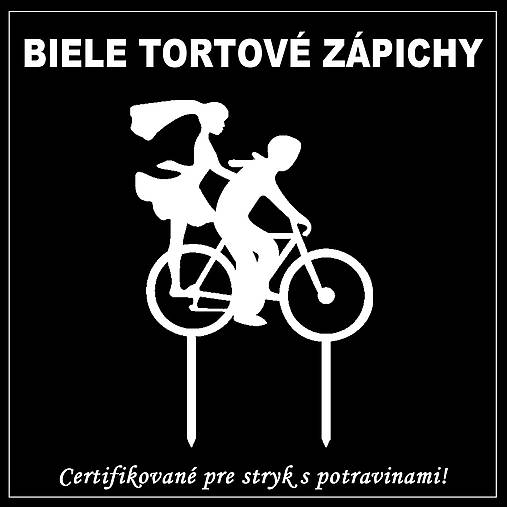 Dekorácie - Tortový zápich obrazový - Biely - 16169538_