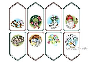Papiernictvo - Vianočné myšky - visačky na darček (2. verzia) - 16171358_