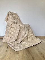 Úžitkový textil - Deka z Alize Puffy 160x120 medová hnedá - 16173899_