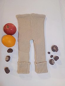 Detské oblečenie - Detské pletené kamašky-svetlá-béžová - 16174383_