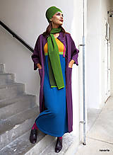 Šaty - FLAYA - pletené šaty pestrobarevné - 16174984_