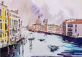 Obrazy - Canal Grande, Benátky,  Art print - 16176293_