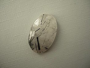 Minerály - Kabošon - turmalín v křišťálu 24 mm, č.9f - 16175935_