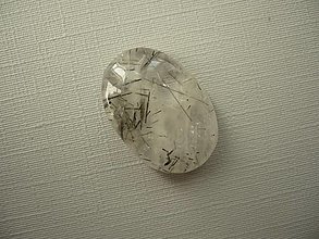 Minerály - Kabošon - turmalín v křišťálu 22 mm, č.11f - 16175950_