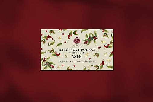 Darčekové poukážky - Vianočný darčekový poukaz v hodnote 20€ - 16176675_