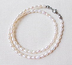 Náhrdelníky - Perlový náhrdelník biely - 16176004_