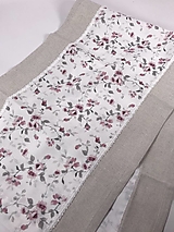 Úžitkový textil - obrus s ružičkami a krajkou - 16179535_